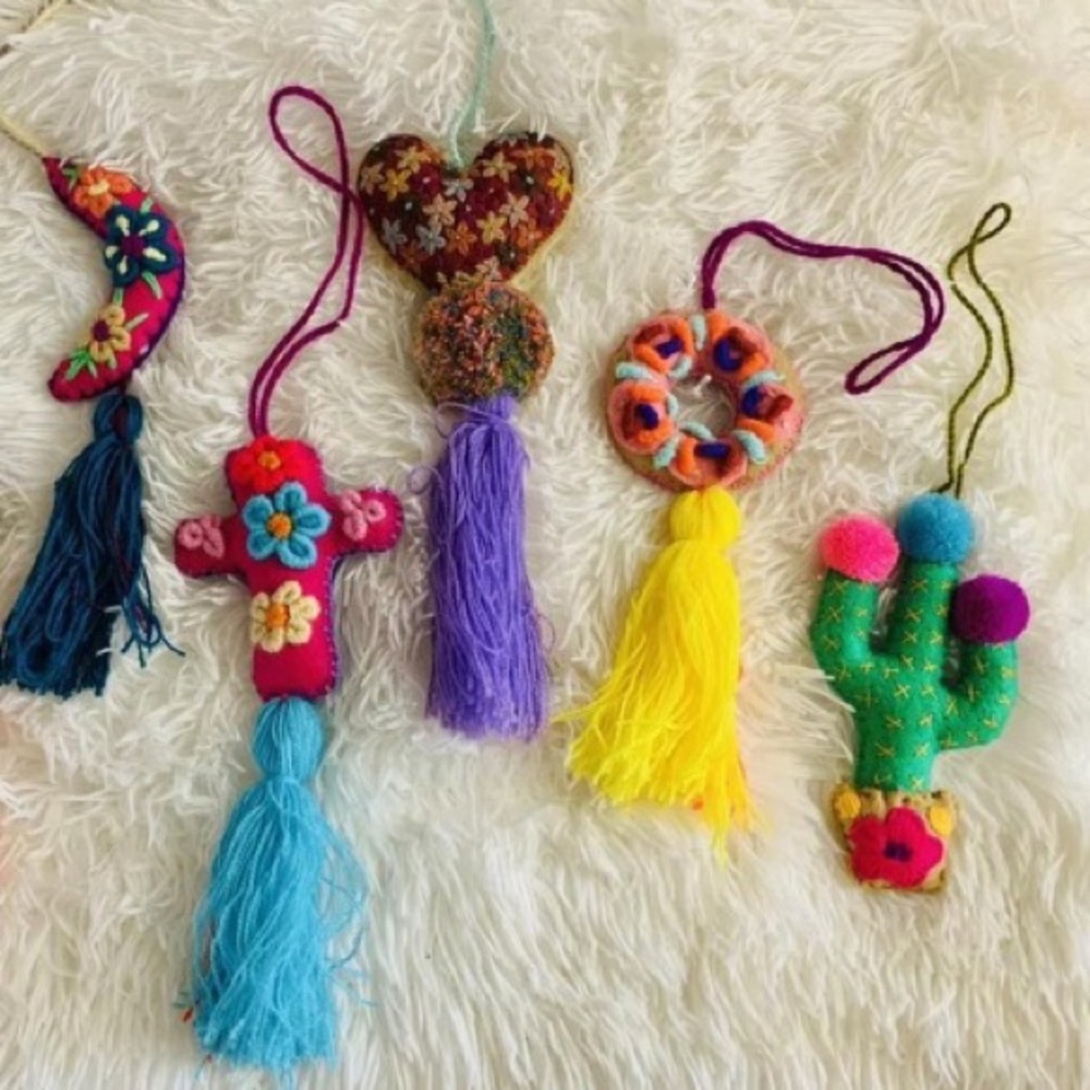Mexican made PomPoms for Car or Purse